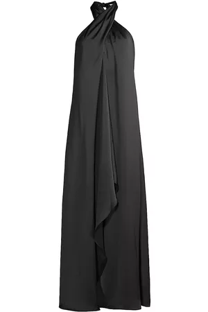 Ramy Brook Women Evening Dresses - Women's Carey Satin Draped Gown - Black - Size 00 - Black - Size 00