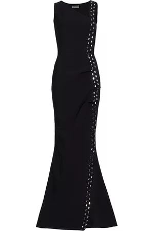 CHIARA BONI Cibeless Embellished Asymmetric-Neckline Gown