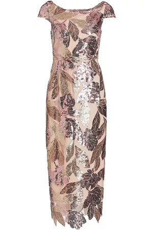 Marchesa Notte Sequined Cocktail Dress