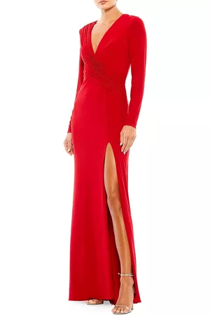 Mac Duggal Women's Jersey Ruched Gown - Red - Size 0