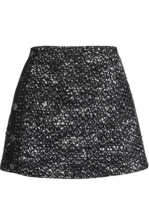 Moncler Tweed A-Line Miniskirt