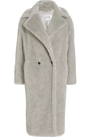 Max Mara Women Lightweight Coats - Women's Arco Teddy Coat - Light Grey - Size XS - Light Grey - Size XS