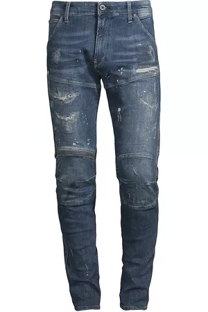 G-Star Zip-Knee Distressed Skinny Jeans