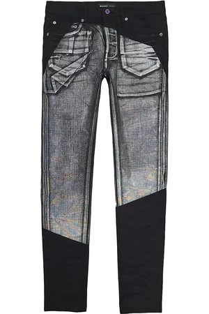 Purple Brand Fragmented Slim-Fit Jeans