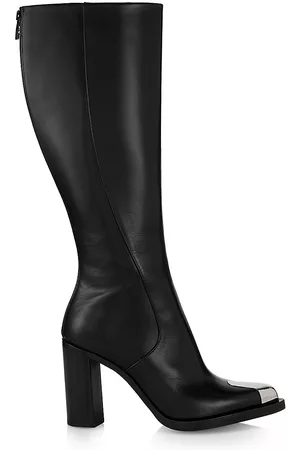 Alexander McQueen Patent Leather Knee-High Boots