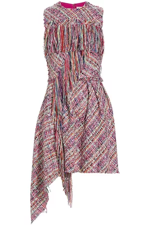 Jason Wu Tweed Sleeveless Fringe Minidress