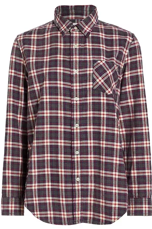 Denimist Plaid Cotton Boyfriend Shirt