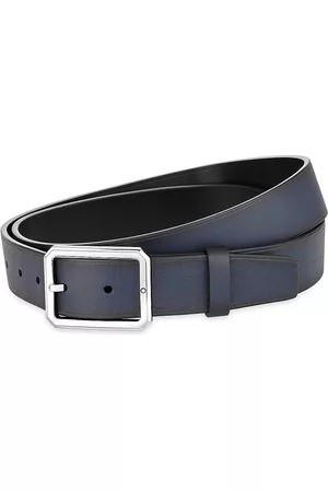 Montblanc Men Belts - Men's Reversible Leather Belt - Black - Black