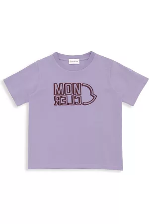 Moncler Short Sleeved T-Shirts - Little Kid's Short-Sleeve Logo Tee