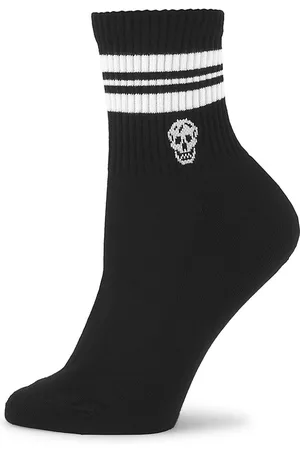 Alexander McQueen Skull Striped Crew Socks