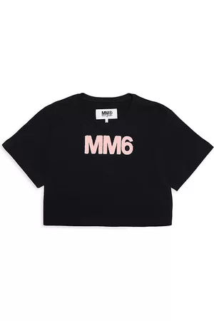 Maison Margiela Girls T-shirts - Little Girl's & Girl's Cropped Logo Tee