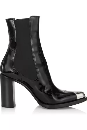 Alexander McQueen Women Ankle Boots - Patent Leather High-Heel Ankle Boots