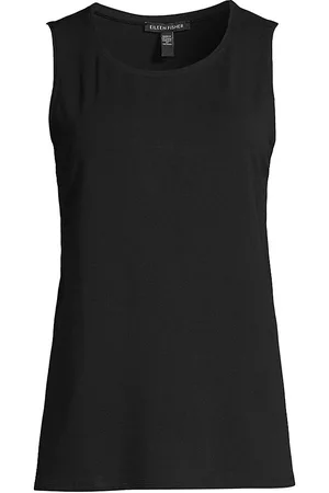 Eileen Fisher Women's Scoop Neck Sleeveless Tank Top Gray Size Large in  2023