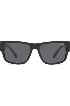 VERSACE Men Sunglasses - Men's Ve4369 58MM Pillow Acetate Sunglasses - Black - Black