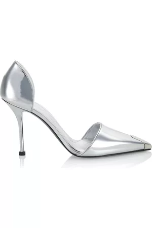Alexander McQueen Women High Heels - Metallic Leather D'Orsay Pumps