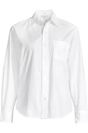 FRANCES VALENTINE Perfect Poplin Button-Front Shirt