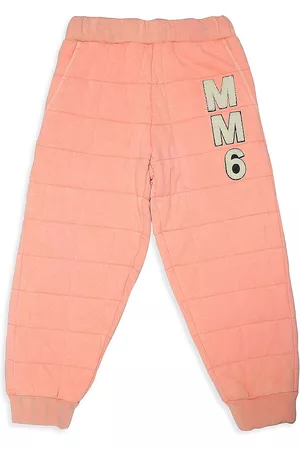 Maison Margiela Quilted Logo Patch Jogger Pants - Peach Pink - Size 4