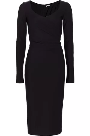 Max Mara Women's Jersey Body-Con Midi-Dress - Black - Size 10 - Black - Size 10