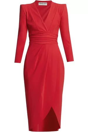 CHIARA BONI Women's Verilla Shoulder-Pad Cocktail Dress - Passion - Size 6