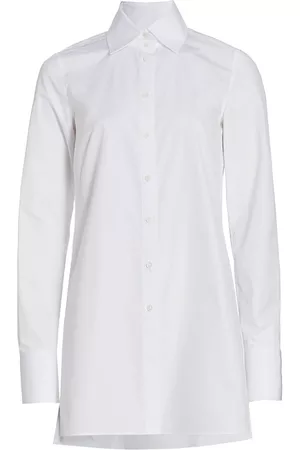 Lafayette 148 New York Women's Poplin Tunic Shirt - White - Size 14