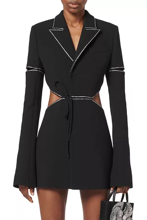 Mach & Mach Women's Blazer Cut-Out Minidress - Black - Size 6