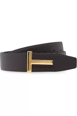 Tom Ford Men Belts - Men's Leather Reversible Belt - Brown Black - Size 32