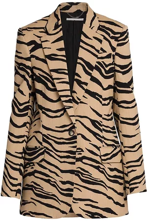 Stella McCartney Women's Tiger Jacquard Jacket - Raffia - Size 6
