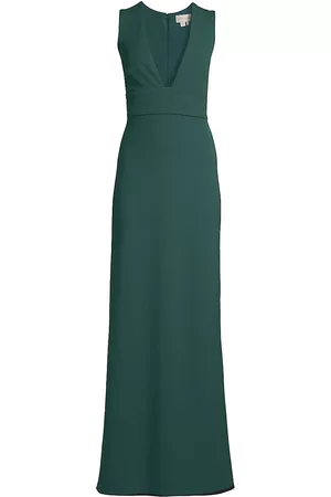 Sachin & Babi Women's Loretta Stretch Crepe Sleeveless Gown - Emerald - Size 16