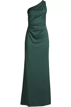 Sachin & Babi Women's Cece Asymmetric Stretch Crepe Gown - Emerald - Size 22