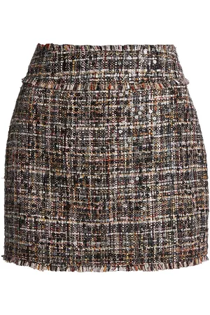 Ramy Brook Women's Lily Sequin & Tweed Miniskirt - Tweed Multi - Size 0