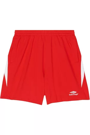 Balenciaga Men Sports Shorts - Men's 3b Sports Icon Tracksuit Shorts - Bright Red - Size XS - Bright Red - Size XS