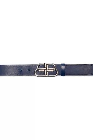 Balenciaga Bb Large Belt - Navy Blue - Size 36