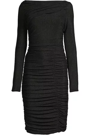 Rachel Parcell Women's Ruched Long-Sleeve Body-Con Dress - Black - Size XS - Black - Size XS