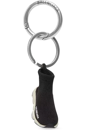 Balenciaga Men's Track Keychain - Black White