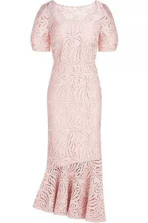 Kay Unger Women's Zoey Lace Midi-Dress - Soft Blush - Size 0