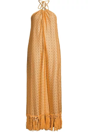 Ramy Brook Women's Fauna Halter Cover-Up Dress - Sunrise Zigzag - Size XXS