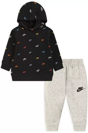 Nike Sets - Baby's & Little Boy's 2-Piece Sportswear Club Sweat Set - Black Grey - Size 4