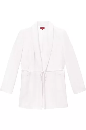 Staud Women's Everly Blazer Wrap Minidress - White - Size Medium