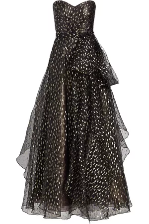 Rene Ruiz Collection Women Evening dresses - Women's Sweetheart Fil Coupe Gown - Black Gold - Size 14