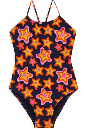 Vilebrequin Little Girl's & Girl's Star Print Racerback One-Piece Swimsuit - Blue Marine - Size 8