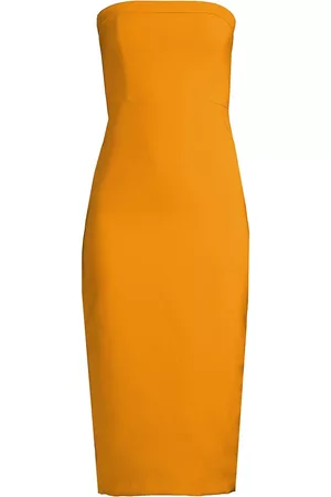 Sachin & Babi Women's Isa Strapless Pencil Dress - Golden Rod - Size 12