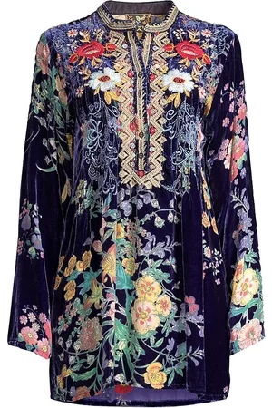 JOHNNY WAS Women's Bouquet Burnout Nephele Tunic Top - Size XS