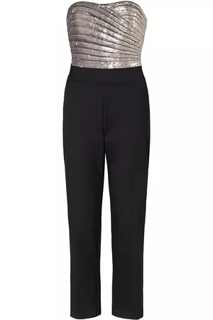 AllSaints Women's Caro Metallic Sequin Jumpsuit - Black - Size 12