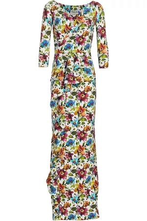 CHIARA BONI Women's EXCLUSIVE Long-Sleeve Floral Gown - Panarea - Size 18