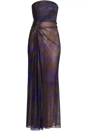 Armani Women Strapless Dresses - Women's Embellished Interlock Strapless Gown - Size 2 - Size 2