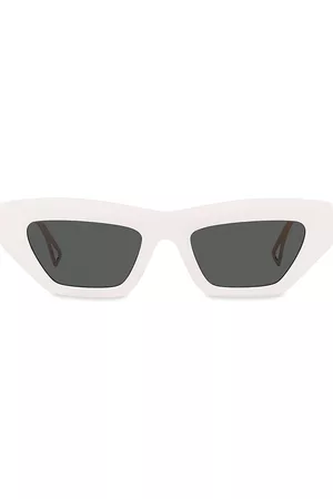 VERSACE Men's 53MM Logo Cat-Eye Sunglasses - White