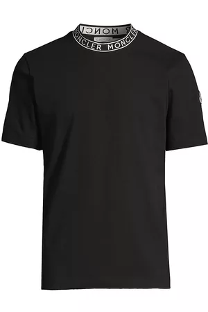 Moncler Men Short Sleeved T-Shirts - Men's Logo Crewneck T-Shirt - Black - Size XL - Black - Size XL