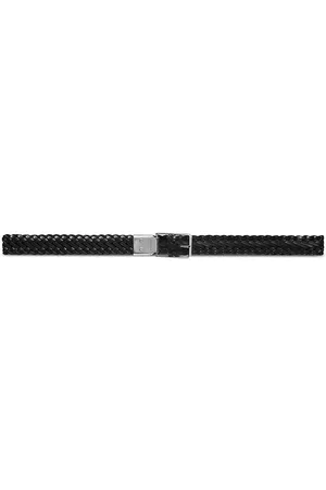 Balenciaga Men Belts - Men's Woven Belt 30mm - Black - Size Medium