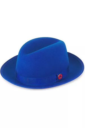 KEITH & JAMES Men's King Wool Fedora Hat - True Blue - Size Large