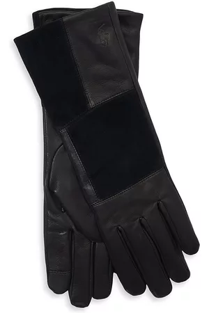 Ralph Lauren Women Gloves - Women's Equestrian Sheepskin Gloves - Black - Size Small